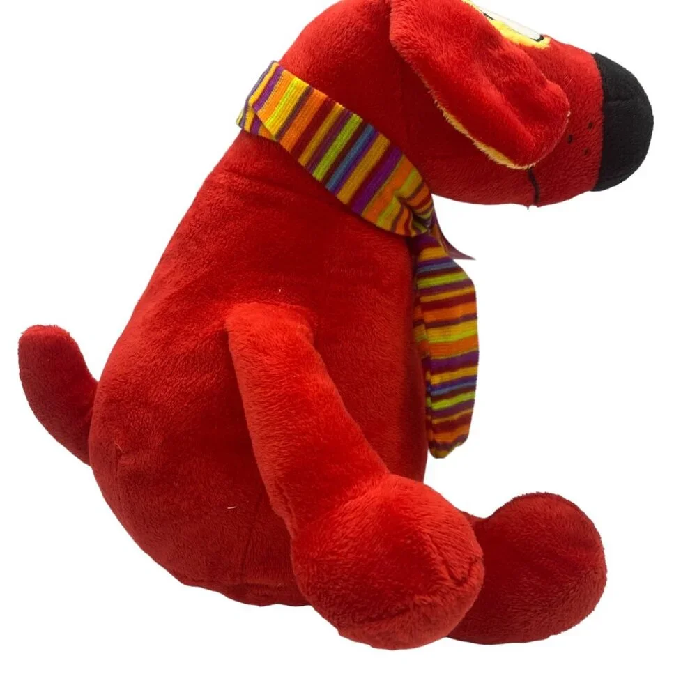 Sugar Loaf Toys Red Dog Plush With Striped‎ Scarf NEW NWT National Entertainment
